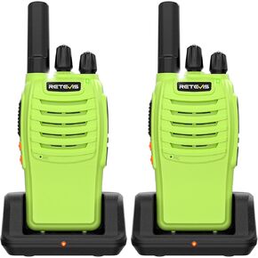 Retevis H-777 Walkie Talkies, Portable FRS Two way Radios Long Range, VOX Handsfree, Rechargeable Walkie Talkies for Adults, Li-ion Battery and Charger Base for Traveling Biking Camping Hiking(1 Pair)