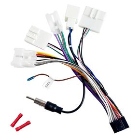 16Pin ISO Aftermarket Radio Harness Adapter for Toyota 2005-2016 with SWC Reverse Cable, 16Pin Android Car Stereo Wiring Harness with Antenna Adapter for Camry Corolla 4Runner RAV4 Tundra Tacoma