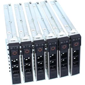 6-Pack 2.5" DXD9H SAS SATA Hard Drive Caddy Tray Enclosure for 14th Servers R440 R640 R6415 R740 R740xd R7415 R7425 R840 R940 R940xa XC640-10 XC5420-6 XC740xd-24 XC940-24 C6420 Serie