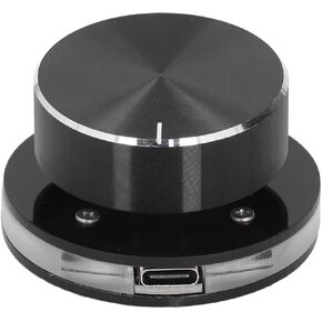 Fockety USB Control Control Control ، RGB Light 360 ° Rotating Audio -Audio -Audio Audio Multimedia Controller ، Flug Multimedia Computer Compate Controller متوافق مع Android
