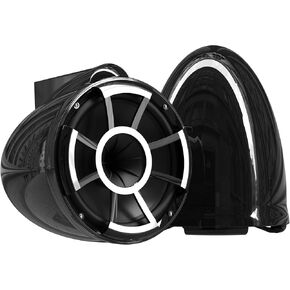 Wet Sounds Revolution Series 10 inch HLCD Wakeboard Tower Speakers - Black w/X Mount Kit