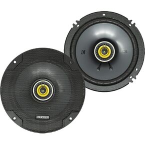 KICKER CSC65 CS Series 6.5 Inch 300 Watt 4 Ohm 2-Way Car Audio Coaxial Speakers System with Polypropylene Cone, PEI Tweeters & EVC Technology, Pair (Renewed)