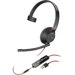 Plantronics Blackwire 5210 USB-A Headset, On-Ear Mono Headset, Wired (Renewed)