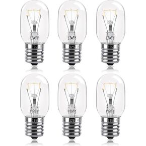 40w 125v Microwave Light Bulb - Under Hood M icrowave Bulb- E17 Fit for Whirlpool Microwave Light Bulb,8206232A Bulb - 2700K Warm White, Dimmable (6 Pack)