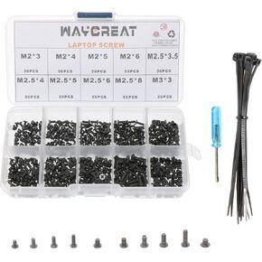 500pcs M2 M2.5 M3 Laptop Notebook Computer Screws Set Kit for IBM HP Dell Samsung Sony Toshiba Gateway Acer Lenovo