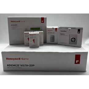 Honeywell Vista 20P Wireless Kit with a 6160RF Keypad, One 5800PIR-Res Motion Sensor, Three 5800MINI Door/Window Contacts, and a WAVE2 Siren