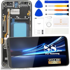 TFT for Samsung Galaxy S8+ LCD Display for Samsung Galaxy S8 Plus Screen Replacement for Galaxy S8+ SM-G955F SM-G955U SM-G955W Touch Screen Digitizer Repair Part with Kits with Frame(Black
