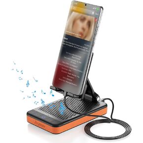 Gifts for Men and Women, Slim 5000mAh Charging Stand Phone Stand with Bluetooth Speaker Foldable Phone Holder Festival Gift for Husband,Wife,Dad,Mom,Teens