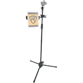 Rockville CAMSTAND Adjustable Tripod Webcam Camera Stand, Swivel Head, iPhone/iPad Mount, Portable, Heavy-Duty, for Streaming and Vlogging