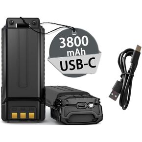 Baofeng UV-5R بطارية تكبير USB-C قابلة لإعادة الشحن 3800mAh BL-5 لـ Walkie Talkie BF-F8HP UV-5X3 RD-5R UV-5RTP Type-C من إكسسوارات الراديو (BL-5L Baofeng Battery) in Saudi Arabia