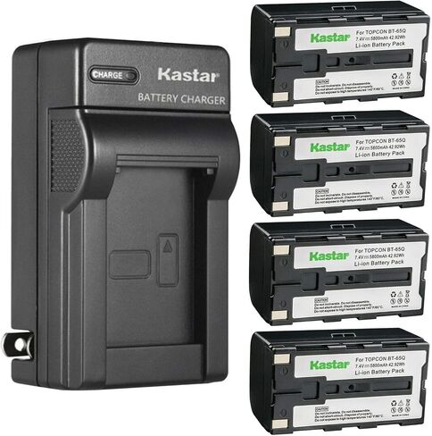 Kastar AC Wall Battery Charger Replacement for Topcon BT-61Q BT-62Q BT-65Q BT-66Q GMS-2 Topcon Survey Instrument FC-200 FC-2200 FC-2500 GPT-7000i GTS-750 GTS-751 GPT-7500 Total Stations in Saudi Arabia