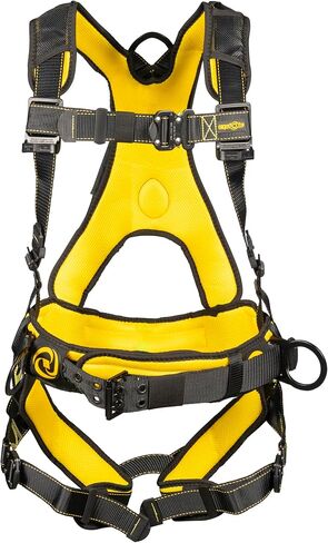 Guardian 21035 Cyclone Construction Harness with QC Chest/QC Leg/TB Waist Belt/Side D-Rings, Black/Yellow in Saudi Arabia