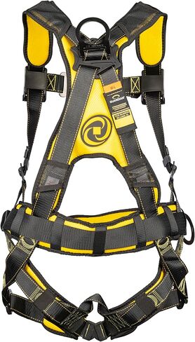 Guardian 21035 Cyclone Construction Harness with QC Chest/QC Leg/TB Waist Belt/Side D-Rings, Black/Yellow in Saudi Arabia