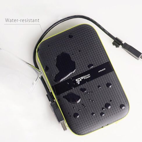 Silicon Power 1TB Armor A60 Shockproof Portable Hard Drive - USB3.0 - Black/Green Edition in Saudi Arabia