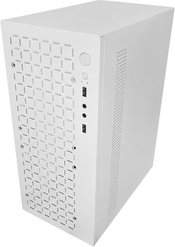 V600 High Airflow Micro ATX PC Case - يدعم MATX ، MINI - ITX - مع توافق USB3.0 ، 3.5 "HDD - مثالي للألعاب (أبيض) in Kuwait