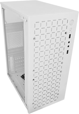 V600 High Airflow Micro ATX PC Case - يدعم MATX ، MINI - ITX - مع توافق USB3.0 ، 3.5 "HDD - مثالي للألعاب (أبيض) in Kuwait