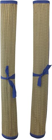 Set of 2 Natural Straw Beach Mats 24" x 72" - Multi-Purpose, Portable & Eco-Friendly - Perfect for Yoga, Picnics, Camping Festivals & Outdoor Activities … in Saudi Arabia