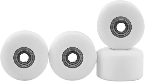 عجلات الإصبع Urethane من Teak Tuning Apex 61D - شكل شارع جديد، قطر 7.7 مم - ABEC-9 محامل ستيلث - صنع في الولايات المتحدة الأمريكية - رمادي وأبيض دوامة Colorway in Kuwait