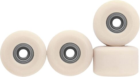 عجلات الإصبع Urethane من Teak Tuning Apex 61D - شكل شارع جديد، قطر 7.7 مم - ABEC-9 محامل ستيلث - صنع في الولايات المتحدة الأمريكية - رمادي وأبيض دوامة Colorway in Kuwait