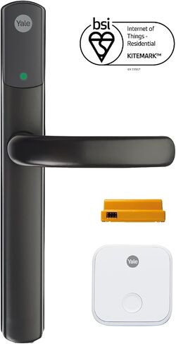 Yale Conexis L2 Smart Door Lock - Black - الوصول عن بُعد من أي مكان ، في أي وقت ، لا يوجد مفتاح مطلوب ، متوافق مع Alexa و Google Assistant و Philips Hue SD -L2000 -Bl -bl in Kuwait