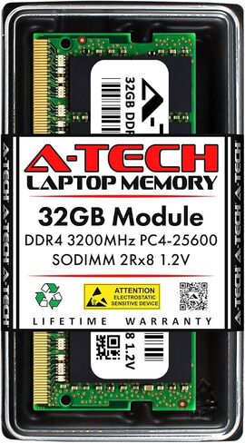 A-Tech 64GB Kit (2x32GB) RAM for ASUS ROG Strix G15 (2021) G513, G513IC, G513IE, G513IH, G513IM, G513QC, G513QE, G513QM, G513QR Laptop | DDR4 3200MHz PC4-25600 SODIMM 1.2V 260-Pin Memory in Kuwait