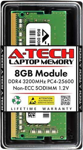 A-Tech 64GB Kit (2x32GB) RAM for Dell G5 15 SE 5505 Gaming Laptop | DDR4 3200MHz PC4-25600 SODIMM 2Rx8 1.2V 260-Pin Non-ECC SO-DIMM Memory Upgrade in Kuwait