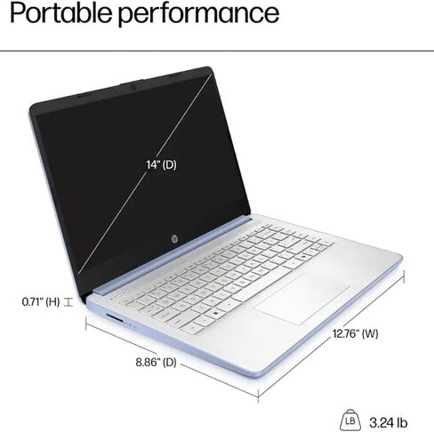 HP Student Business Computer - W/Microsoft Office Lifetime & Offc DVD محرك أقراص DVD • ذاكرة الوصول العشوائي 16GB • 128GB UFS و 256GB تمديد Micro SD • معالج Intel 4 -Core • HD Display • Win11 Pro (Silver) in Kuwait