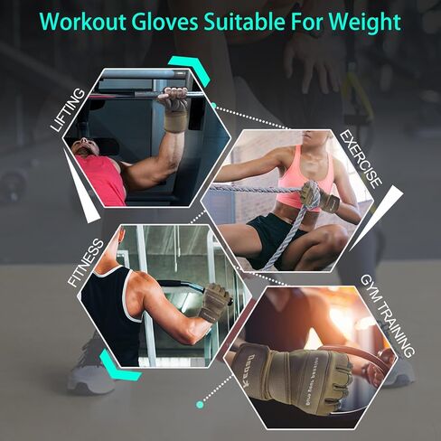 قفازات التمرين للرجال، قفازات رفع الأثقال في صالة الألعاب الرياضية مع دعم لف المعصم، قفازات حماية كاملة لراحة اليد، قفازات نصف إصبع قابلة للتنفس، صالة الألعاب الرياضية، رفع الأثقال، التمرين، التدريب، اللياقة البدنية in Kuwait