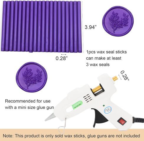 Gold Wax Seal Sticks 20pcs, Andotopee Glue Gun Wax Seal Sticks for Wax Seal Stamp, Premium Sealing Wax for Envelope Letter Seal Wedding Invation Craft Adhesive, Great Gift Ideas (Mini Size) in Saudi Arabia