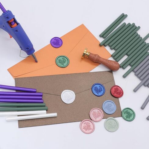 Gold Wax Seal Sticks 20pcs, Andotopee Glue Gun Wax Seal Sticks for Wax Seal Stamp, Premium Sealing Wax for Envelope Letter Seal Wedding Invation Craft Adhesive, Great Gift Ideas (Mini Size) in Saudi Arabia