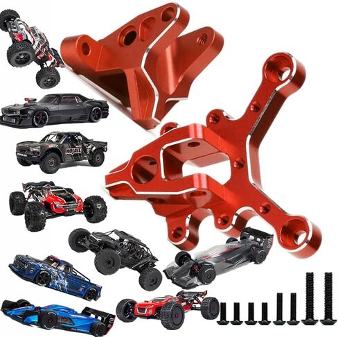 حامل دعامة مركزية أمامية وخلفية من الألومنيوم لـ 1/7 1/8 ARRMA 6S Felony Fireteam Infraction Limitless Kraton Notorious ترقيات أجزاء #ARA320500 (أحمر) in Saudi Arabia