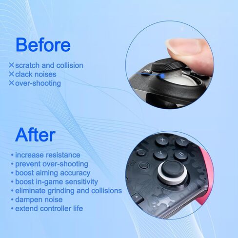 28 Pcs Precision Rings, Aim Assist Target Motion Control, 14 Different Strengths Joystick Protector Compatible with Playstation 4 PS4, PS5, Xbox One, Series X, Switch Pro, Scuf Controller Grips (All) in Kuwait