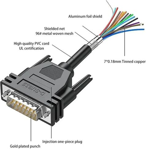 1PCS DB9 DB15 DB25 CONNECTOR CABLE TRAGE RATER SALP SALP SMILCER SHILERDER in Saudi Arabia