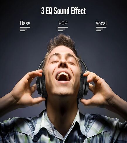 سماعات الرأس اللاسلكية Bluetooth ، سماعات Bluetooth ، 70 ساعة سماعة رأس Bluetooth 5.1 مع أوضاع MIC & 3EQ ، فوق سماعات الأذن HIFI Stereo لعمل العربة المنزلية (بدون ANC) in Kuwait