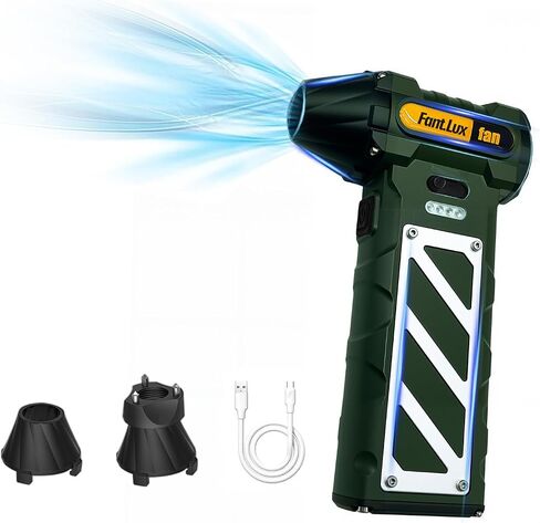 Electric Air Duster, 130000RPM High-Speed Rechargeable Cordless Air Duster with Stepless Speed Control, Long-Lasting Battery, Brushless Motor, for Cleaning Dust, Keyboard, Laptop, Car (Green) in Saudi Arabia