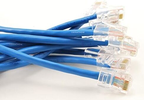 CablesOnline, 10-Pack 6in Assembly Cat5e Ethernet Non-Boot RJ45 Network Cable, Orange, U-000NOR-10 in Kuwait