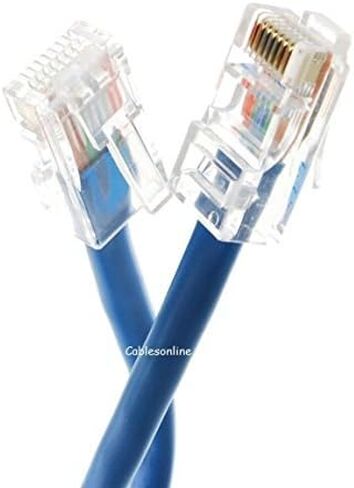 CablesOnline, 10-Pack 6in Assembly Cat5e Ethernet Non-Boot RJ45 Network Cable, Orange, U-000NOR-10 in Kuwait