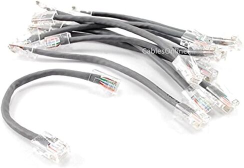 CablesOnline, 10-Pack 6in Assembly Cat5e Ethernet Non-Boot RJ45 Network Cable, Orange, U-000NOR-10 in Kuwait