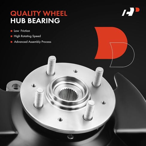 A-Premium Front Steering Knuckle & Wheel Bearing Hub Assembly Compatible with Honda Civic 2001-2002 L4 1.7L, Right Passenger Side, Replace # 51210S5AJ10, 45255S01A00, 44600S5DA00 in Kuwait