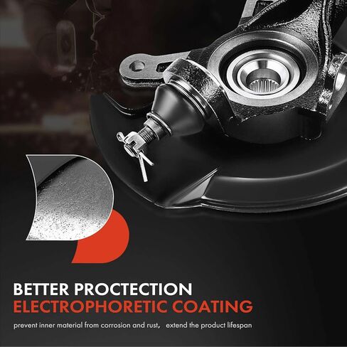 A-Premium Front Steering Knuckle & Wheel Bearing Hub Assembly Compatible with Honda Civic 2001-2002 L4 1.7L, Right Passenger Side, Replace # 51210S5AJ10, 45255S01A00, 44600S5DA00 in Kuwait
