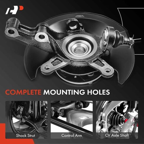 A-Premium Front Steering Knuckle & Wheel Bearing Hub Assembly Compatible with Honda Civic 2001-2002 L4 1.7L, Right Passenger Side, Replace # 51210S5AJ10, 45255S01A00, 44600S5DA00 in Kuwait