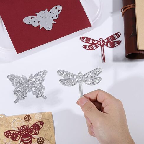 GLOBLELAND Animal Theme Bee Text Cut Dies Lovable Bee Metal Frame Decoration with Honeycomb Flower Cutting Dies Metal Embossing Stencil for Card Making Scrapbooking DIY Paper in Kuwait