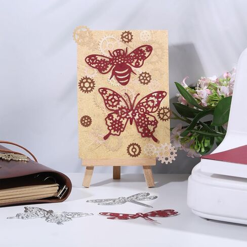 GLOBLELAND Animal Theme Bee Text Cut Dies Lovable Bee Metal Frame Decoration with Honeycomb Flower Cutting Dies Metal Embossing Stencil for Card Making Scrapbooking DIY Paper in Kuwait