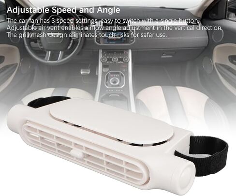 مروحة سيارة Yoidesu للسائق ومقعد الراكب - 3 سرعة للرياح ، مروحة مقعد السيارة ، محمولة USB Backseat ، مروحة تبريد الأطفال ، طفل هادئ ، مسند رأس ، 3 سرعات للسيارات Van RV Truck in Saudi Arabia