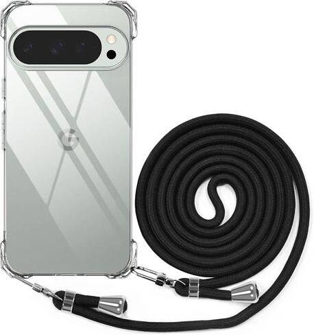 حزام حزام لـ Google Pixel 9 Pro XL Crossbody Rope ، غطاء خلية مضادة للانتشار مع حزام سلك عنق قابل للتعديل ، حالة هاتف شحنة شفافة واضحة لـ Google Pixel 9 Pro XL Girls Summer in Kuwait