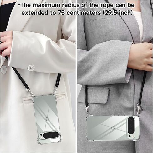 حزام حزام لـ Google Pixel 9 Pro XL Crossbody Rope ، غطاء خلية مضادة للانتشار مع حزام سلك عنق قابل للتعديل ، حالة هاتف شحنة شفافة واضحة لـ Google Pixel 9 Pro XL Girls Summer in Kuwait