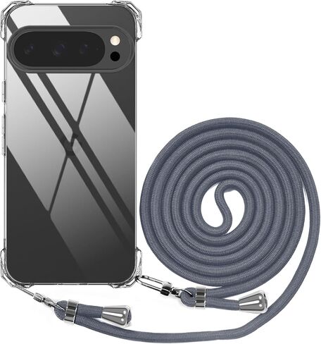 حزام حزام لـ Google Pixel 9 Pro XL Crossbody Rope ، غطاء خلية مضادة للانتشار مع حزام سلك عنق قابل للتعديل ، حالة هاتف شحنة شفافة واضحة لـ Google Pixel 9 Pro XL Girls Summer in Kuwait
