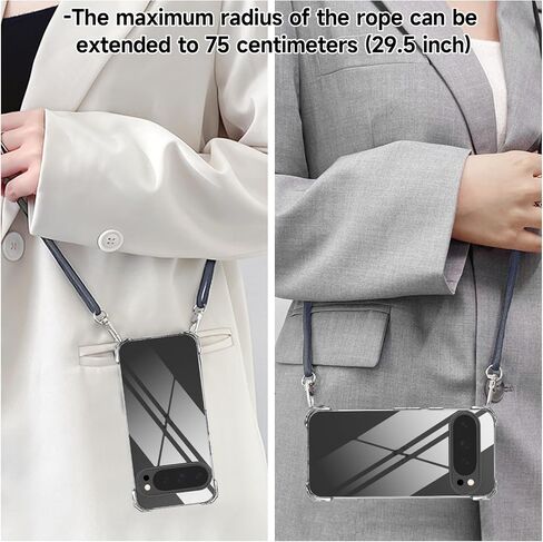 حزام حزام لـ Google Pixel 9 Pro XL Crossbody Rope ، غطاء خلية مضادة للانتشار مع حزام سلك عنق قابل للتعديل ، حالة هاتف شحنة شفافة واضحة لـ Google Pixel 9 Pro XL Girls Summer in Kuwait