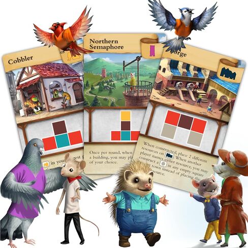 Tiny Towns - Award-winning Board Game, Base Set, 1-6 Players, 45-60 min Play Time, Strategy Board Game for Ages 14 and Up, Cleverly Plan & Construct a Thriving Town, Alderac Entertainment Group (AEG) in Saudi Arabia