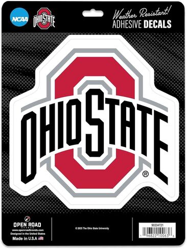 Ohio State University Logo Adhesive Vinyl Decal - Fun Buckeyes Sticker for Car, Laptop or Water Bottle in Saudi Arabia